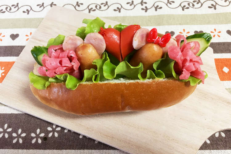 ミッキーとミニーのらぶらぶホットドック レシピ 作り方 By ３匹の大ぶたママ クックパッド 簡単おいしいみんなのレシピが352万品