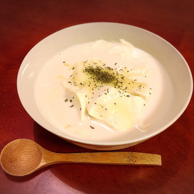 レンジで簡単！チーズと豆腐と豆乳のスープの写真