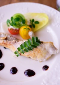 白身魚のソテー　バルサミコ梅ソース