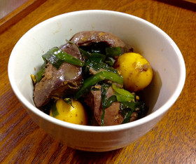 鶏レバーとニラで簡単!甘辛煮込み