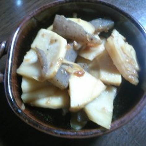 竹の子の醤油麹炒め