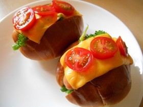 朝の栄養バランスホットドッグ