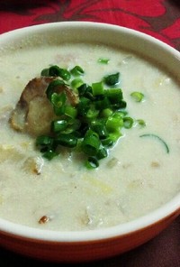 白菜とホタテの豆乳スープ