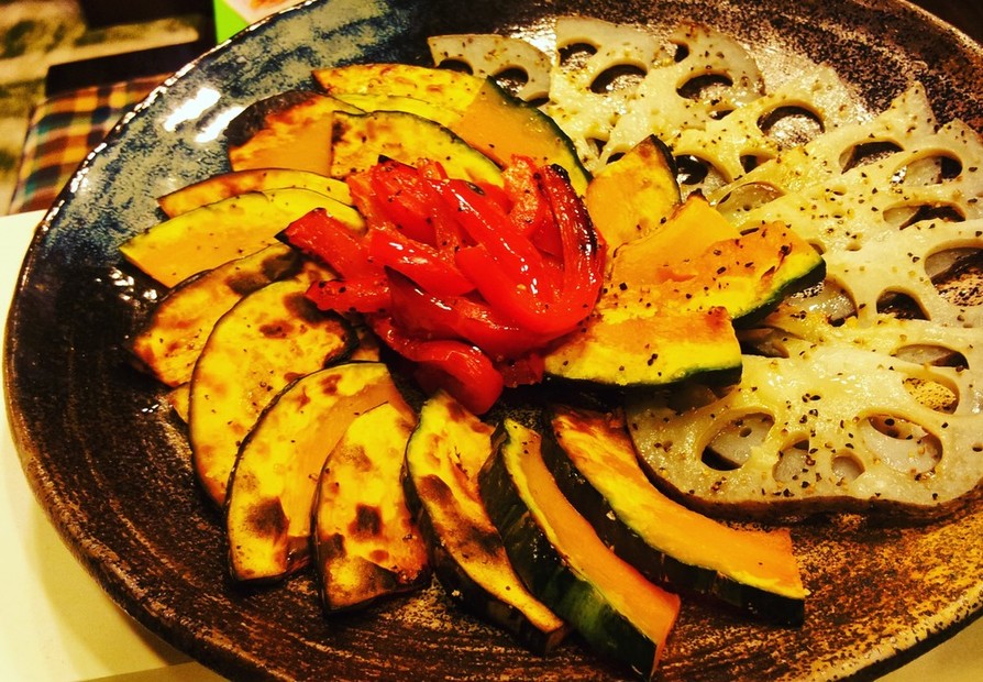 おつまみに～グリルで簡単シンプル焼き野菜の画像