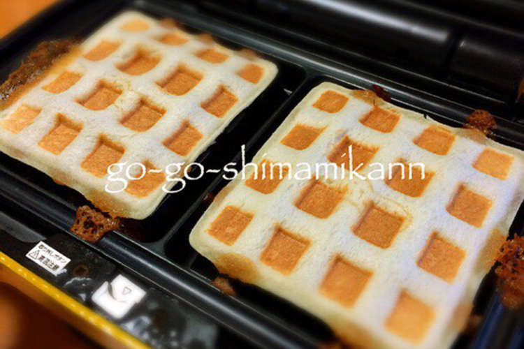 ランチパックをワッフルメーカーで焼く レシピ 作り方 By Gogo島みかん クックパッド