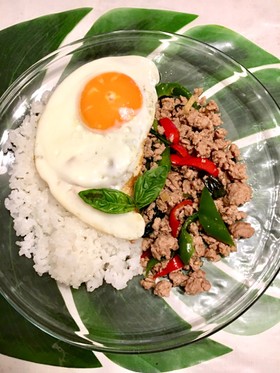 簡単本格タイ料理♪辛くない ガパオライス