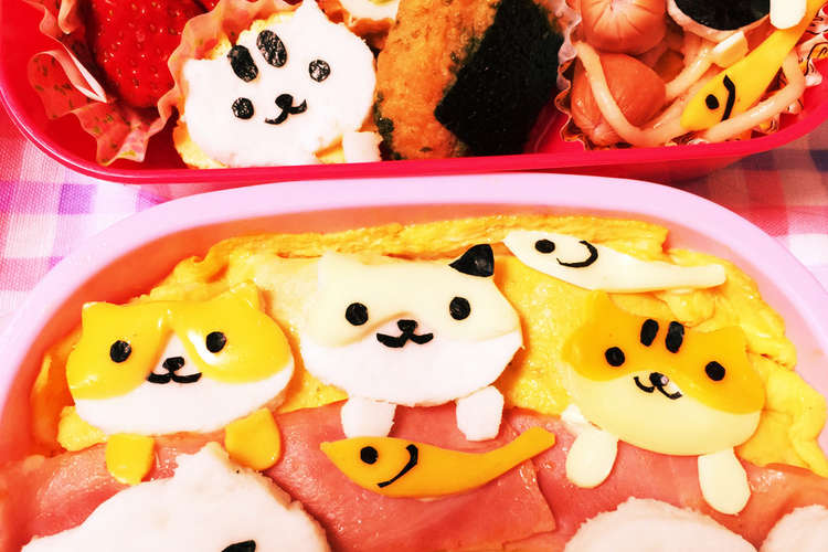 簡単お弁当♡ねこあつめキャラ弁遠足に♪