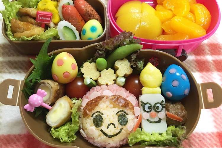 赤ちゃんマンとミルク坊やのキャラ弁 レシピ 作り方 By フミ 親父 クックパッド