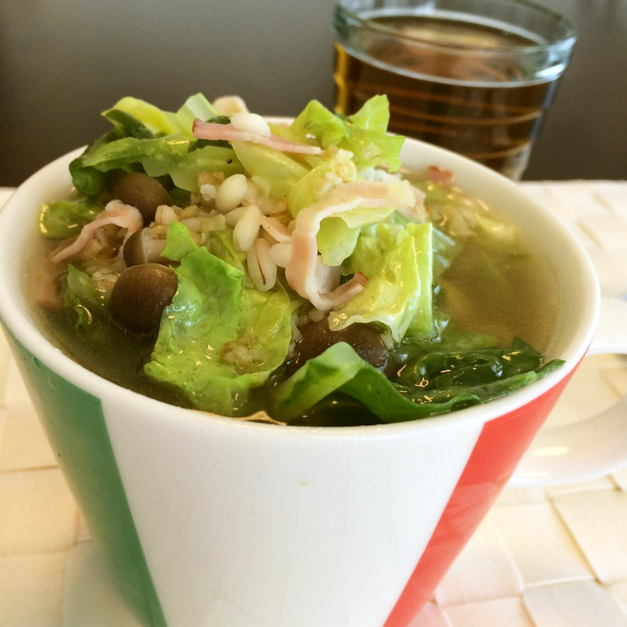【低糖質な食事】春キャベツにんにくスープの画像