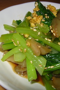 小松菜とザーサイのナムル