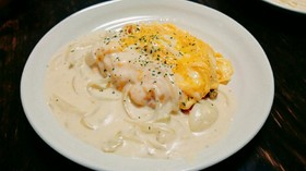 クリームソースのオムライス♡