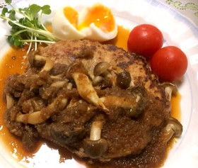 パン粉を使わない豆腐ハンバーグ