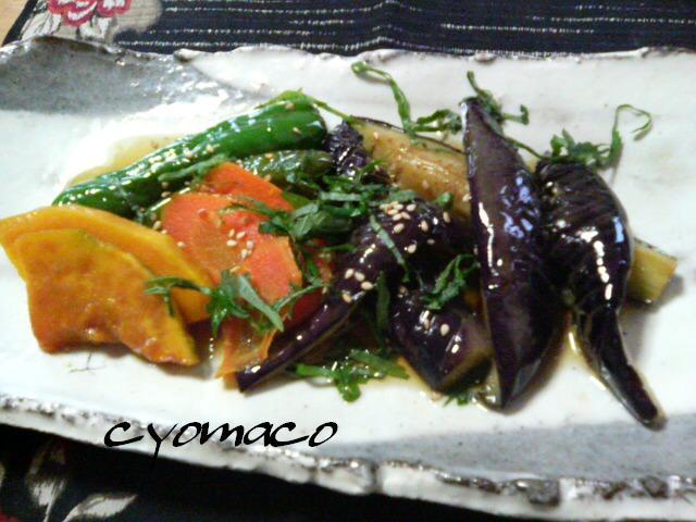 麺つゆで簡単！夏野菜の揚げ浸しの画像