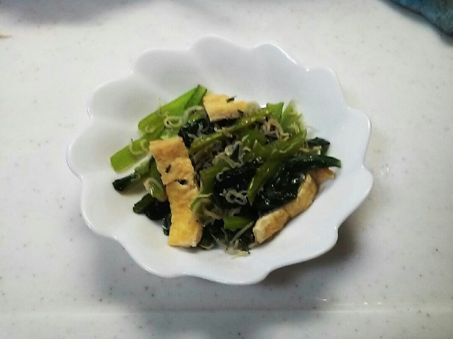 小松菜と油揚げの簡単煮浸しの画像