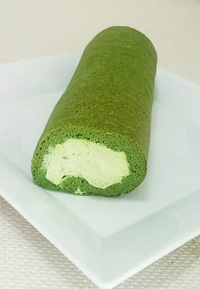糖質制限☆大豆粉で激うま抹茶ロールケーキの写真