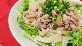 サッパリ簡単!水菜ともやしの牛しゃぶ
