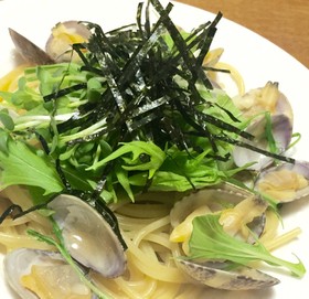 水菜とあさりの和風ボンゴレ
