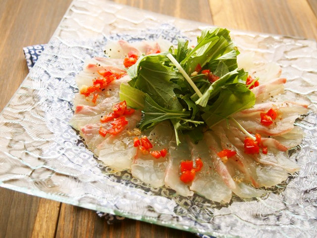 栄養オイルで健康に＊鯛のカルパッチョ＊の画像