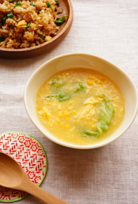 卵とコーンの中華スープ！とろ～りフワフワ