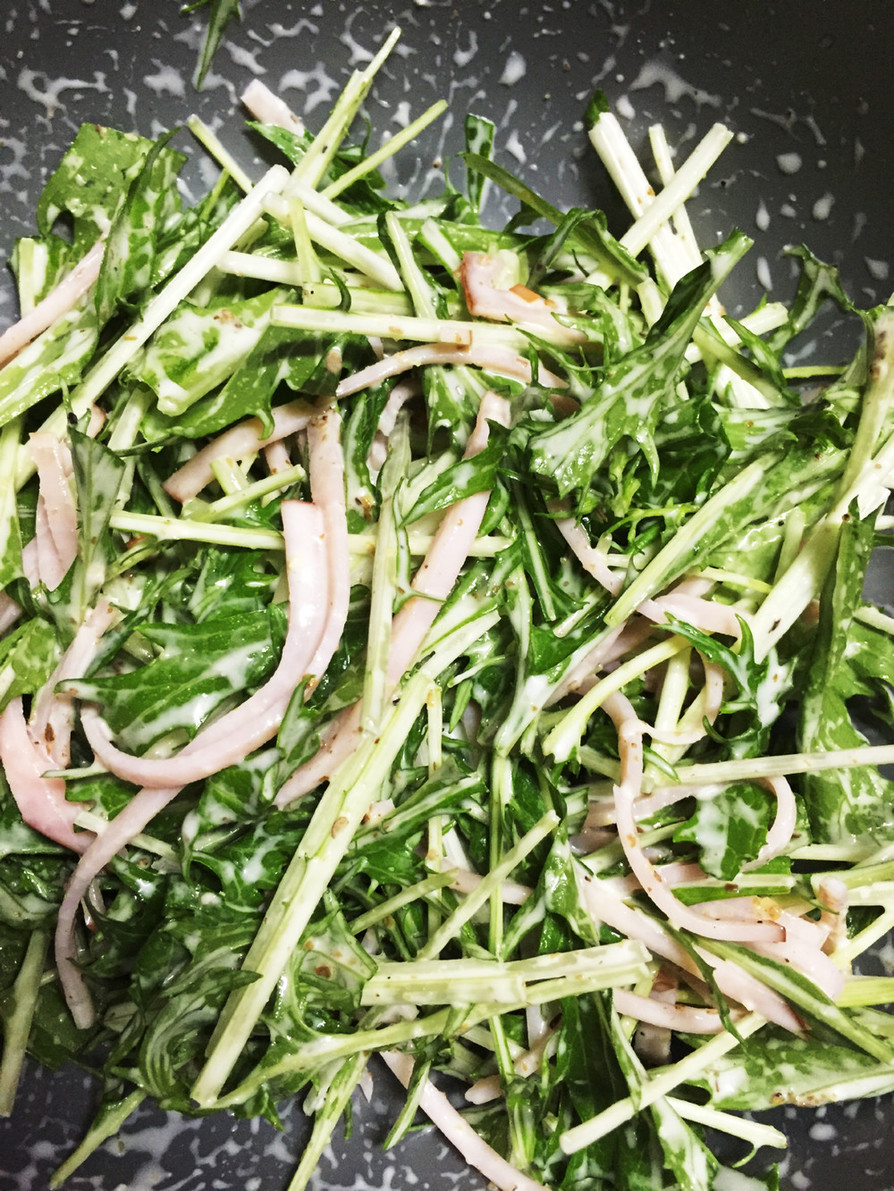 しゃきしゃき水菜のサラダの画像
