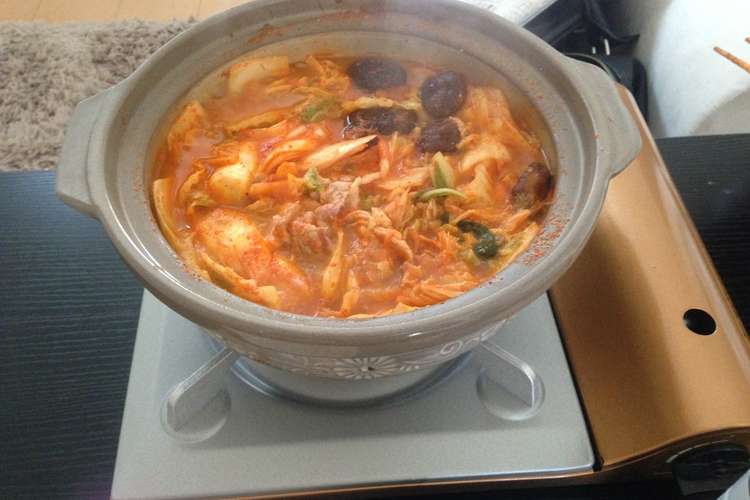 激辛鍋 味噌キムチ味 レシピ 作り方 By Hh425 クックパッド