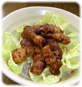 CookDo回鍋肉豚バラ肉のレタスマヨ丼