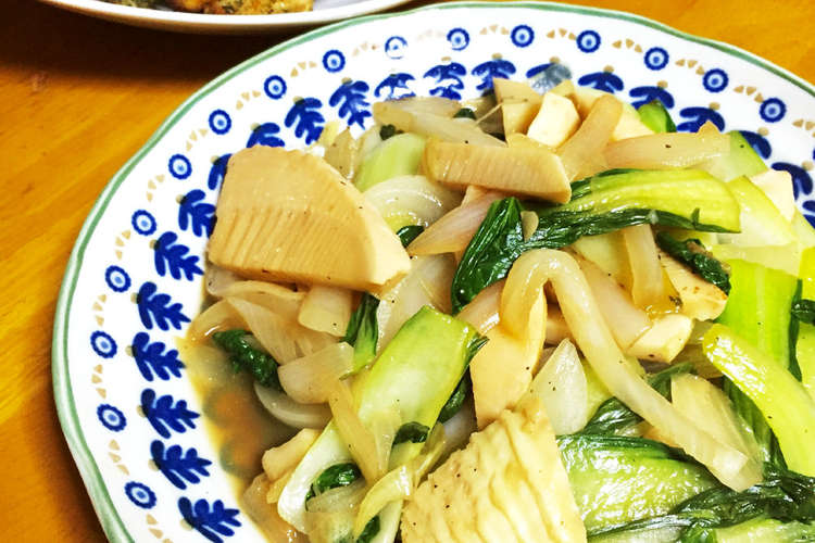 ささっと簡単 筍とちんげん菜の中華炒め レシピ 作り方 By ヨッ娘 クックパッド 簡単おいしいみんなのレシピが361万品