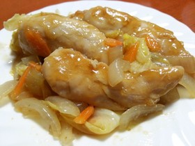 新玉・新キャベ・ささみのにんにく醤油