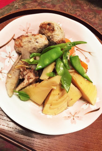 鶏団子と筍の白ダシ煮