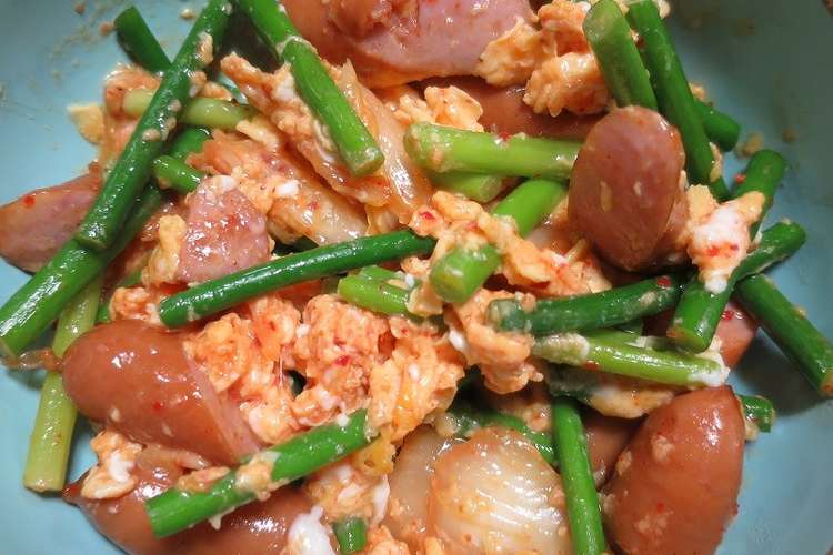 簡単 ニンニクの芽とウインナーキムチ炒め レシピ 作り方 By りゅうせい２ クックパッド 簡単おいしいみんなのレシピが352万品