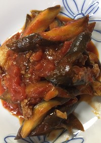 ノンオイル 茄子とひき肉のトマト煮