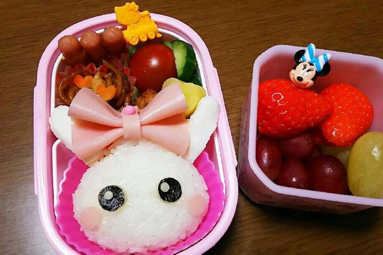 キャラ弁 簡単うさみみほっぺちゃん レシピ 作り方 By Ma22 クックパッド 簡単おいしいみんなのレシピが354万品