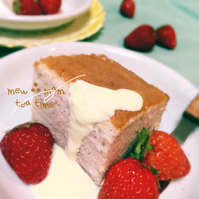 卵白だけで作る♡いちごみるくケーキ♡