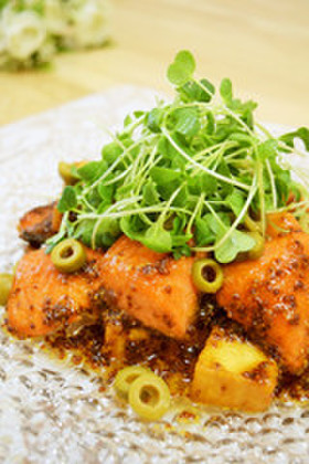 亜麻仁とサーモンのハニーグレーズ レシピ