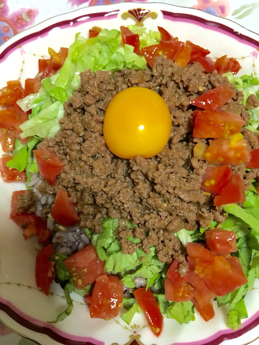 簡単な低カロリー沖縄タコライスの画像