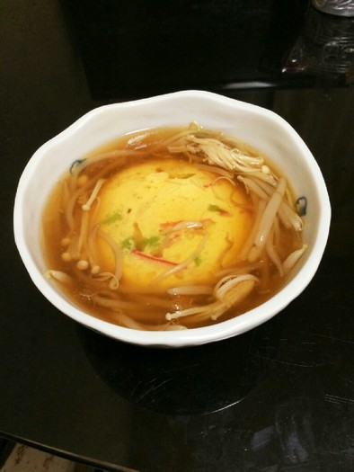 7分で完成☆レンジで豆腐と玉子の茶巾蒸しの写真