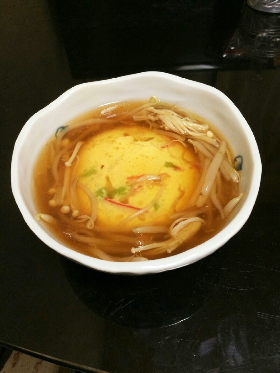 7分で完成☆レンジで豆腐と玉子の茶巾蒸しの画像