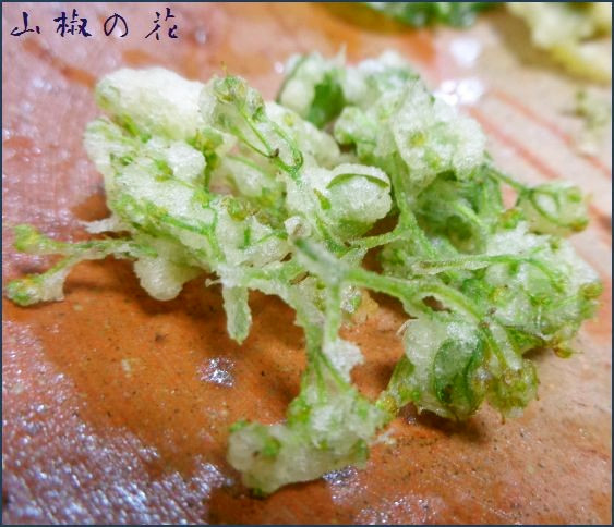山椒の花を天ぷらにしてみたの画像