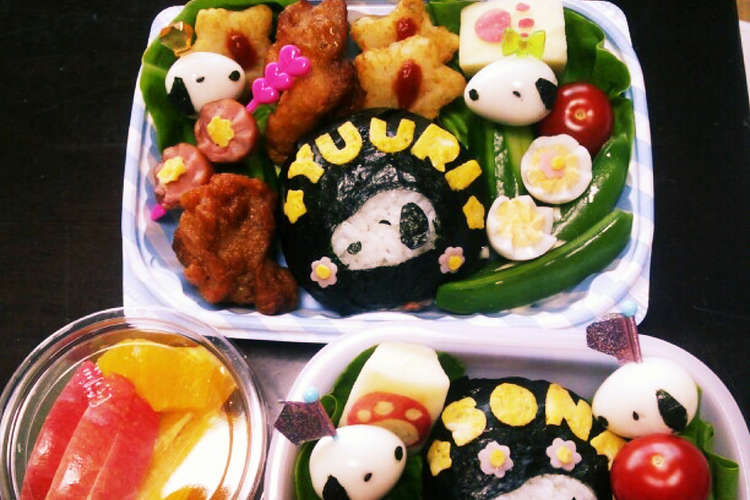 簡単おにぎり キャラ弁 スヌーピー レシピ 作り方 By なぉ君 クックパッド 簡単おいしいみんなのレシピが355万品