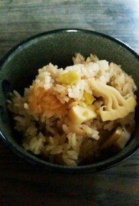 空豆の炊き込みご飯(筍入り)