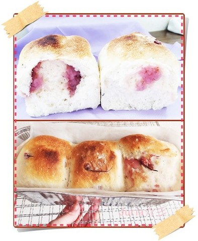 HB簡単★あんこロール食パン＆ちぎりパンの写真