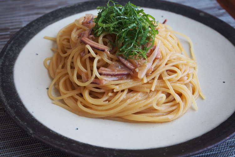 イカの塩辛パスタ 簡単 レシピ 作り方 By Sken1979 クックパッド