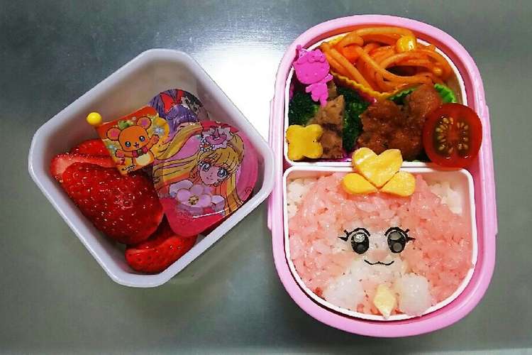 キャラ弁 プリンセスプリキュア パフ レシピ 作り方 By Ma22 クックパッド 簡単おいしいみんなのレシピが359万品