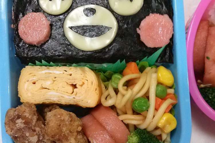 キャラ弁 くまもん のり弁当 レシピ 作り方 By 夏海 空良 クックパッド 簡単おいしいみんなのレシピが354万品