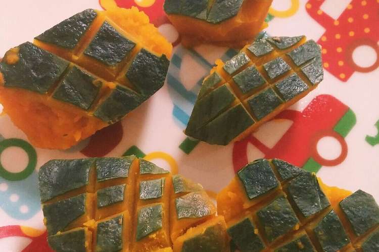 カボチャで亀の甲羅を作って弁当に入れる レシピ 作り方 By Tutumi クックパッド