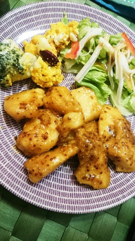 むね肉で♪簡単ハニーマスタードチキン