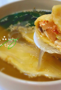韓国の家庭料理！豆腐キムチのスープ餃子