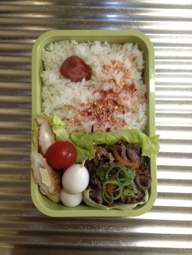 お弁当１４〔牛肉すき焼き風〕の写真