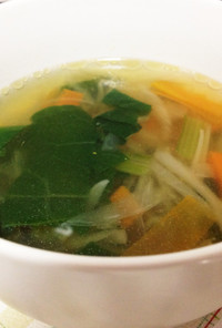 小松菜の野菜たっぷりスープ