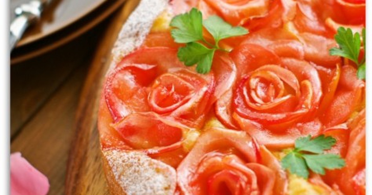 簡単hm記念日や母の日 林檎の薔薇ケーキ レシピ 作り方 By ももら クックパッド